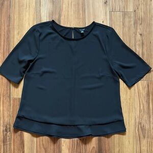 Ann Taylor Black Short Sleeve Blouse